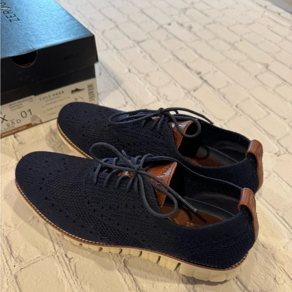 Cole Haan Blue Oxford Shoes with Classic Design Zero Grand- worn once Cole Haan Men main image 3